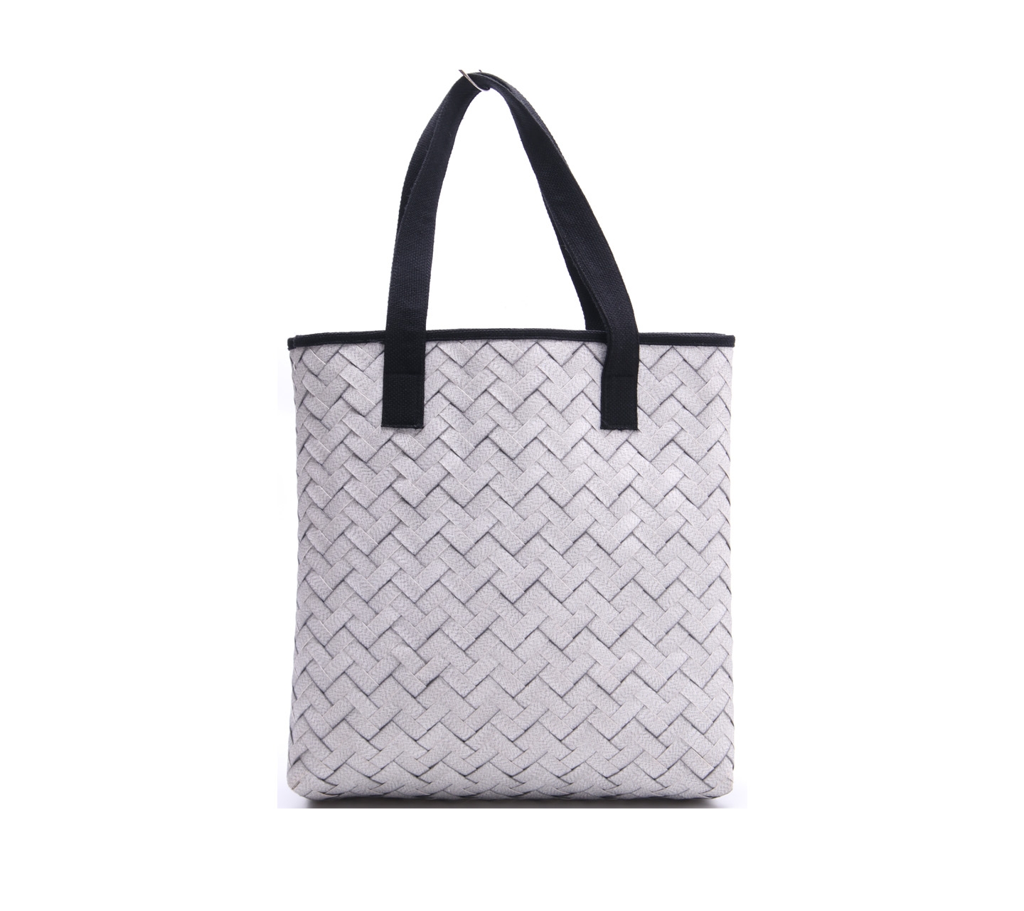 Chameo Couture Light Grey & Black Tote Bag
