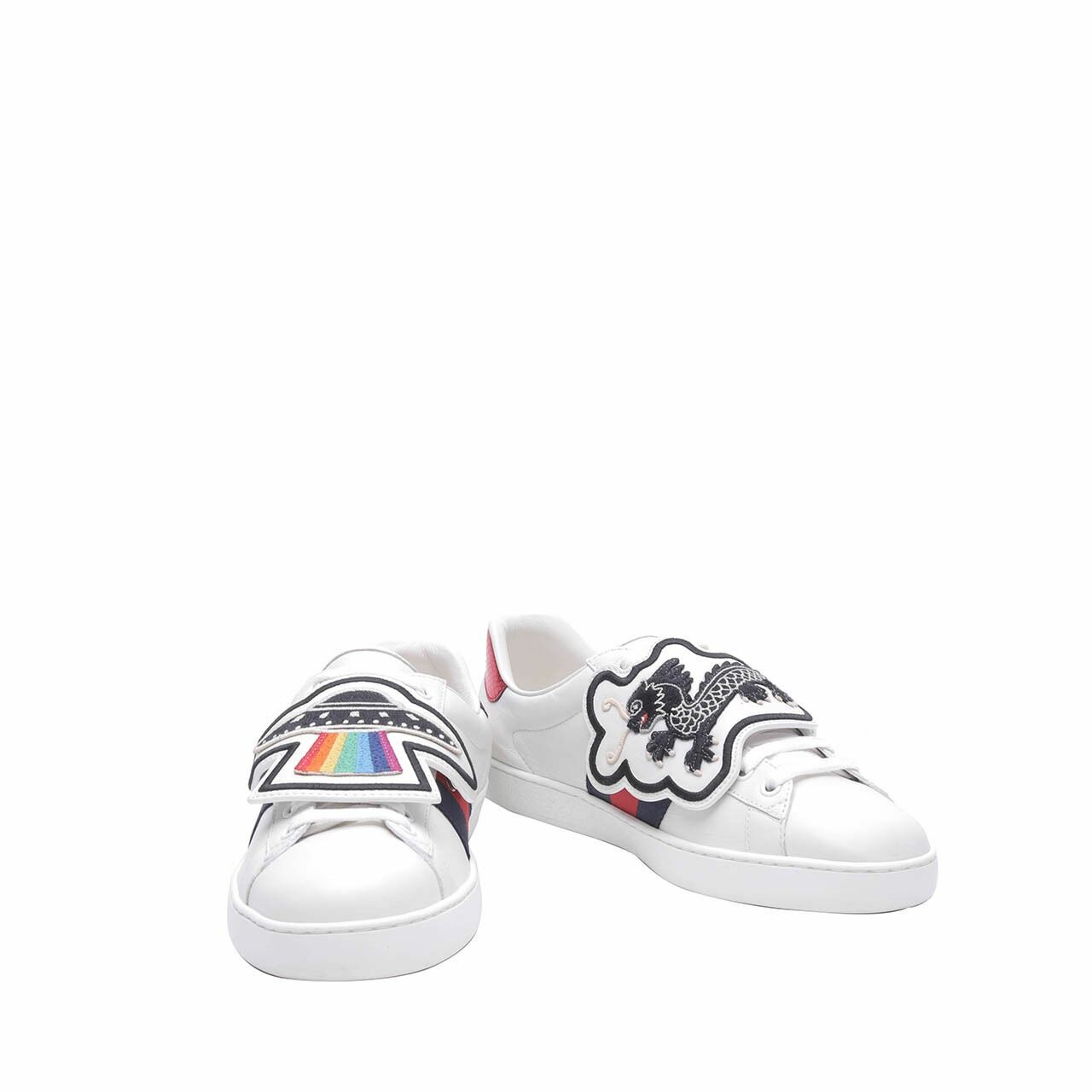 Gucci Ace with Removable Patches White Sneakers