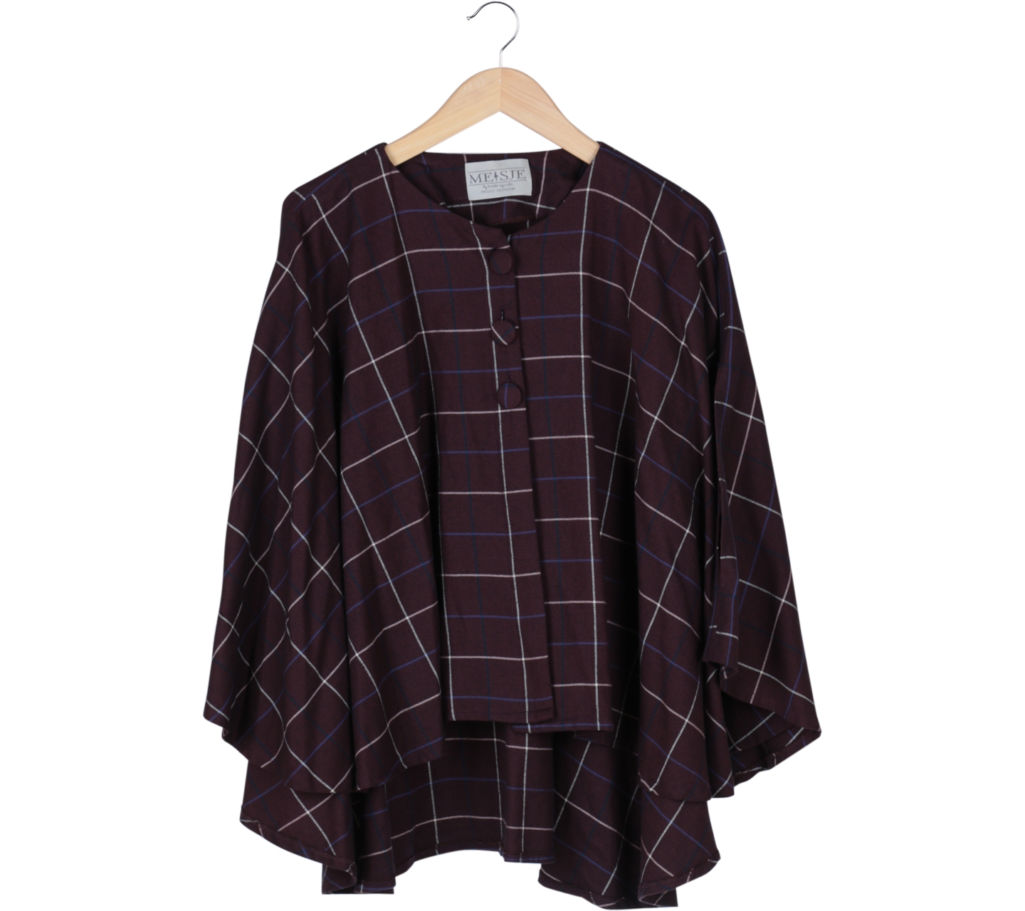 Meisje by Tantri Purple Square Patterned Outerwear