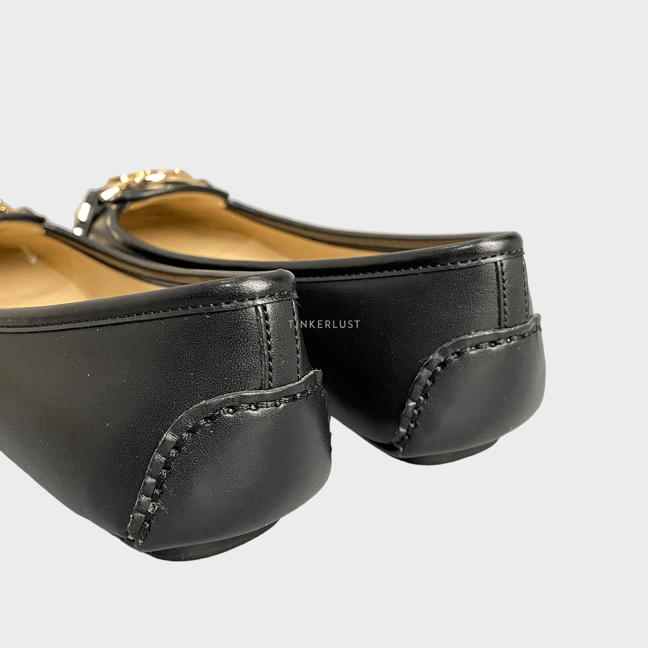 Michael Kors Fulton Black Studs Leather Flats