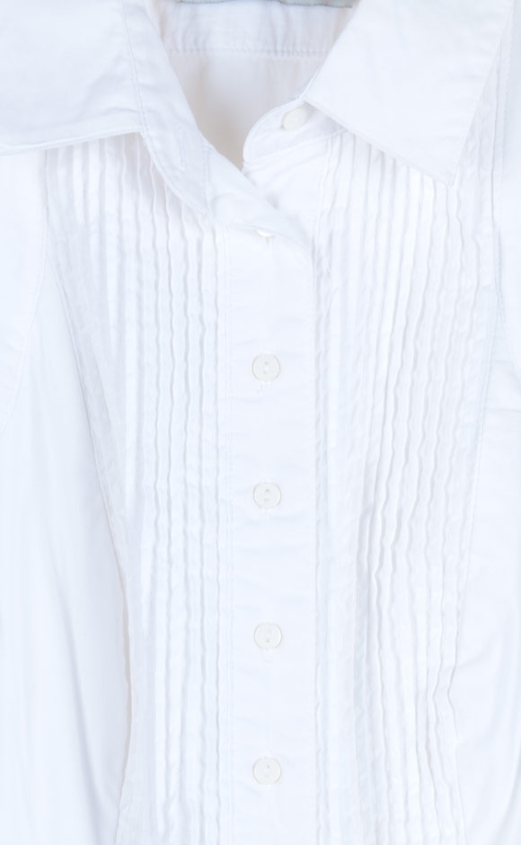 White Simple Collared Sleeveless Midi Dress