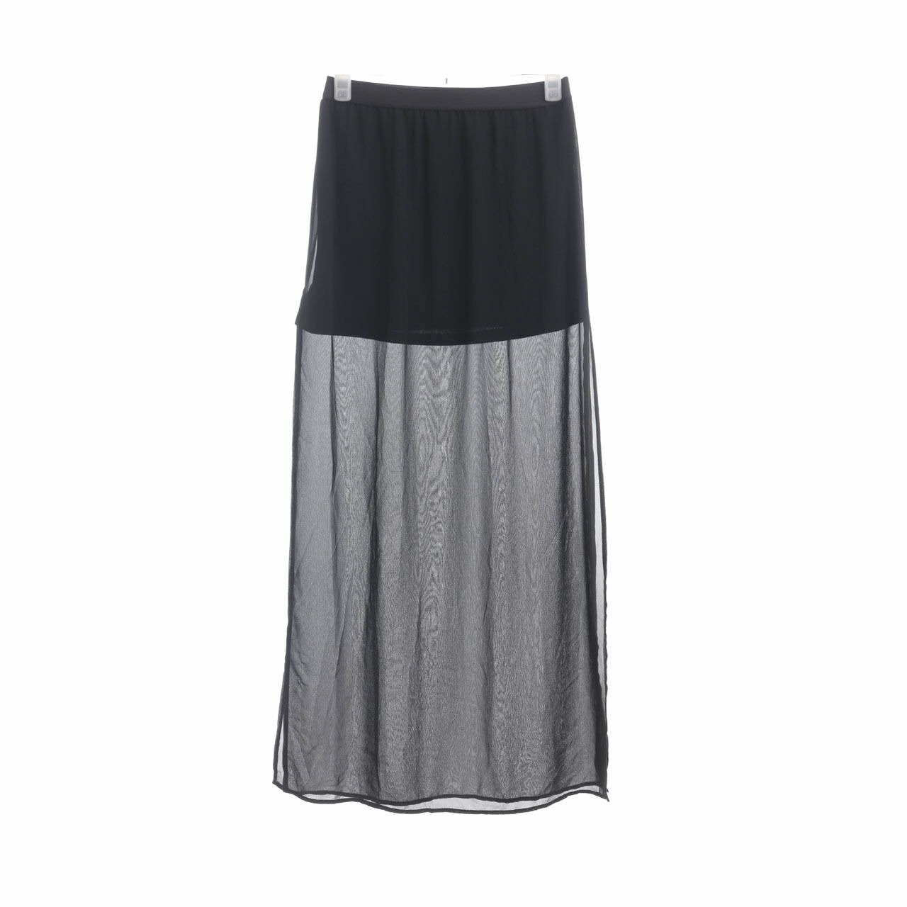 H&M Black Long Slit Maxi Skirt