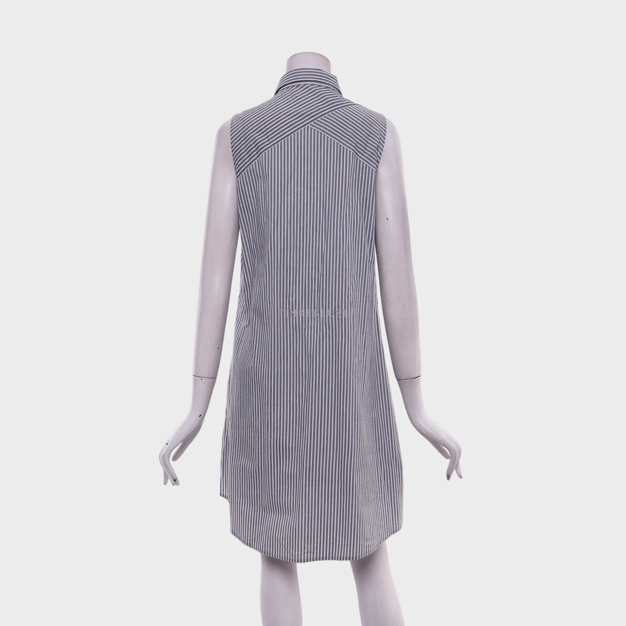 Lalu Grey & White Stripes Mini Dress