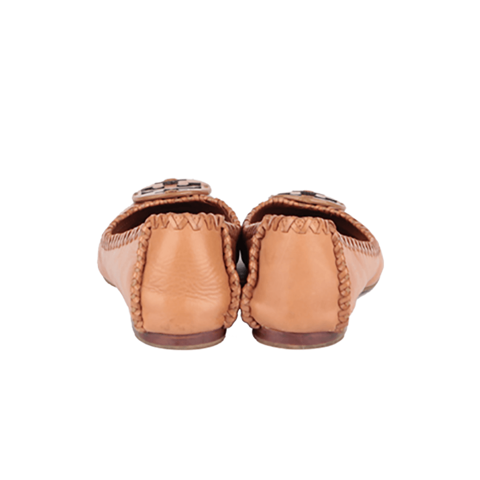 Tory Burch Royal Tan Gabi - Veg Brown Leather Flats