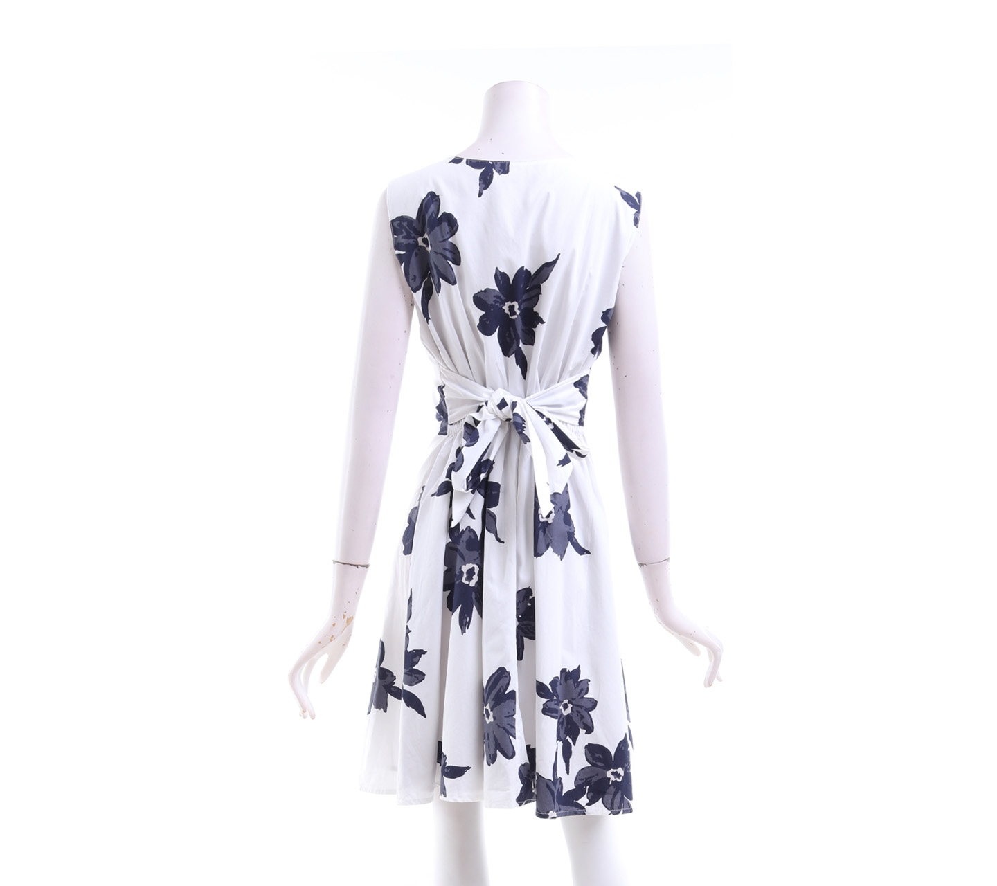 Roomy's Whpite & Black Floral With Strap Mini Dress