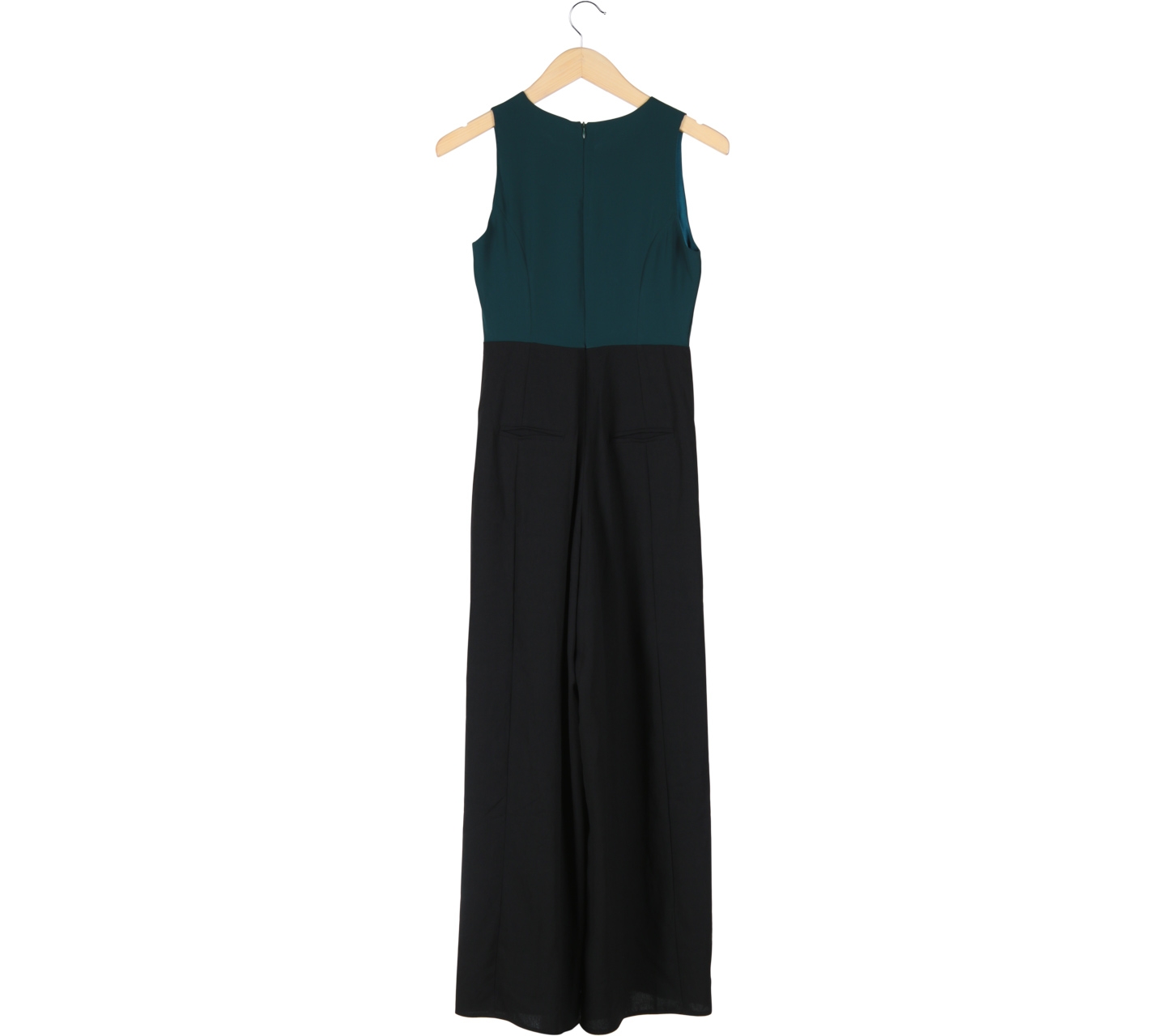 Green And Black Sleeveless Jumpsuit