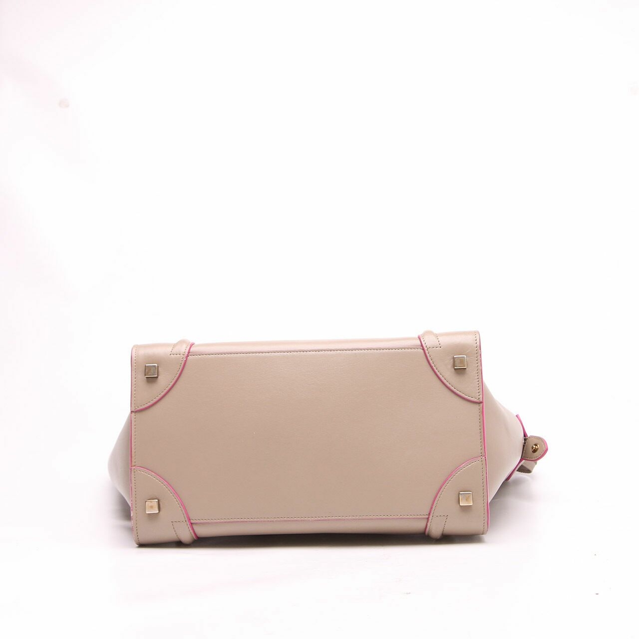 Celine Taupe Smooth Calfskin Leather Mini Luggage Tote Bag