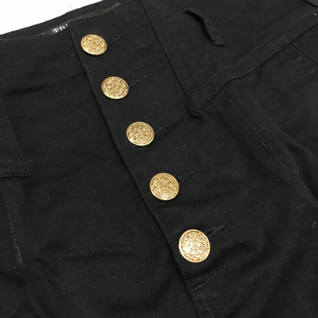 Zara Navy Button Skirt