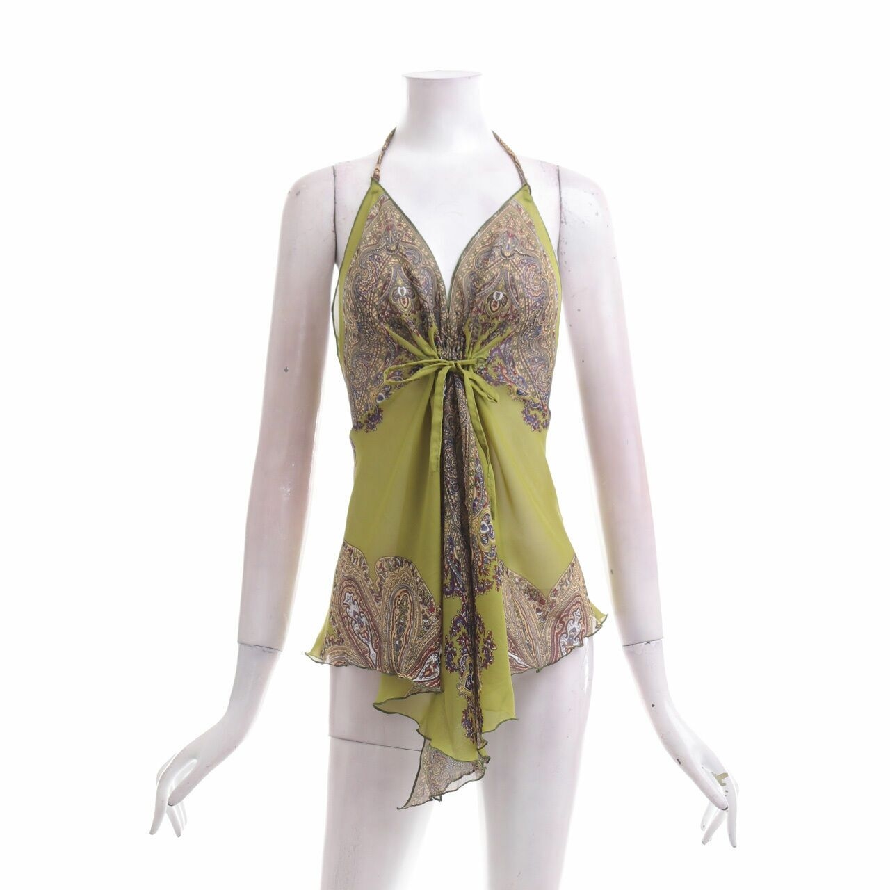 Private Collection Green Pattern Sleeveless