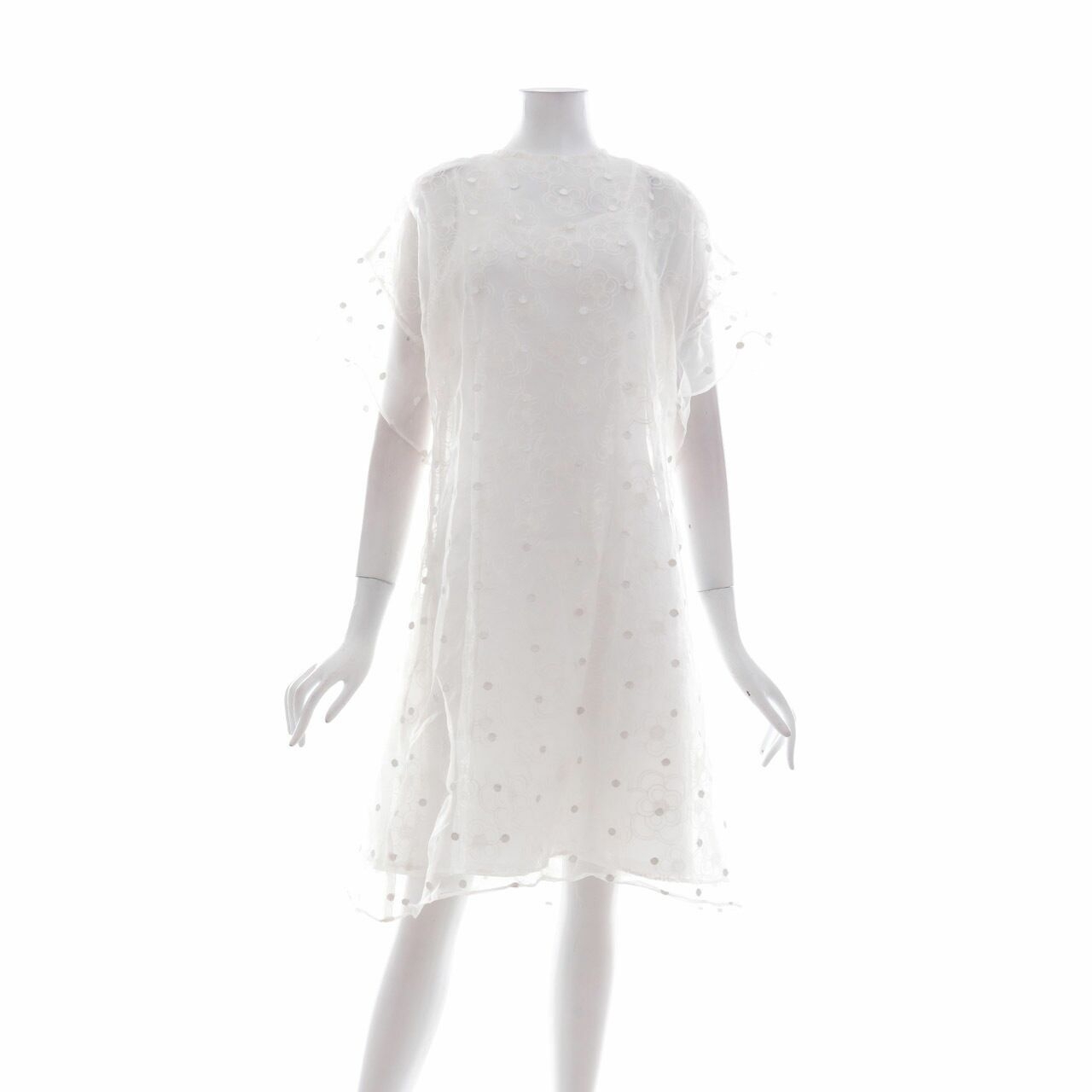 Clle White Mareign with Inner Mini Dress
