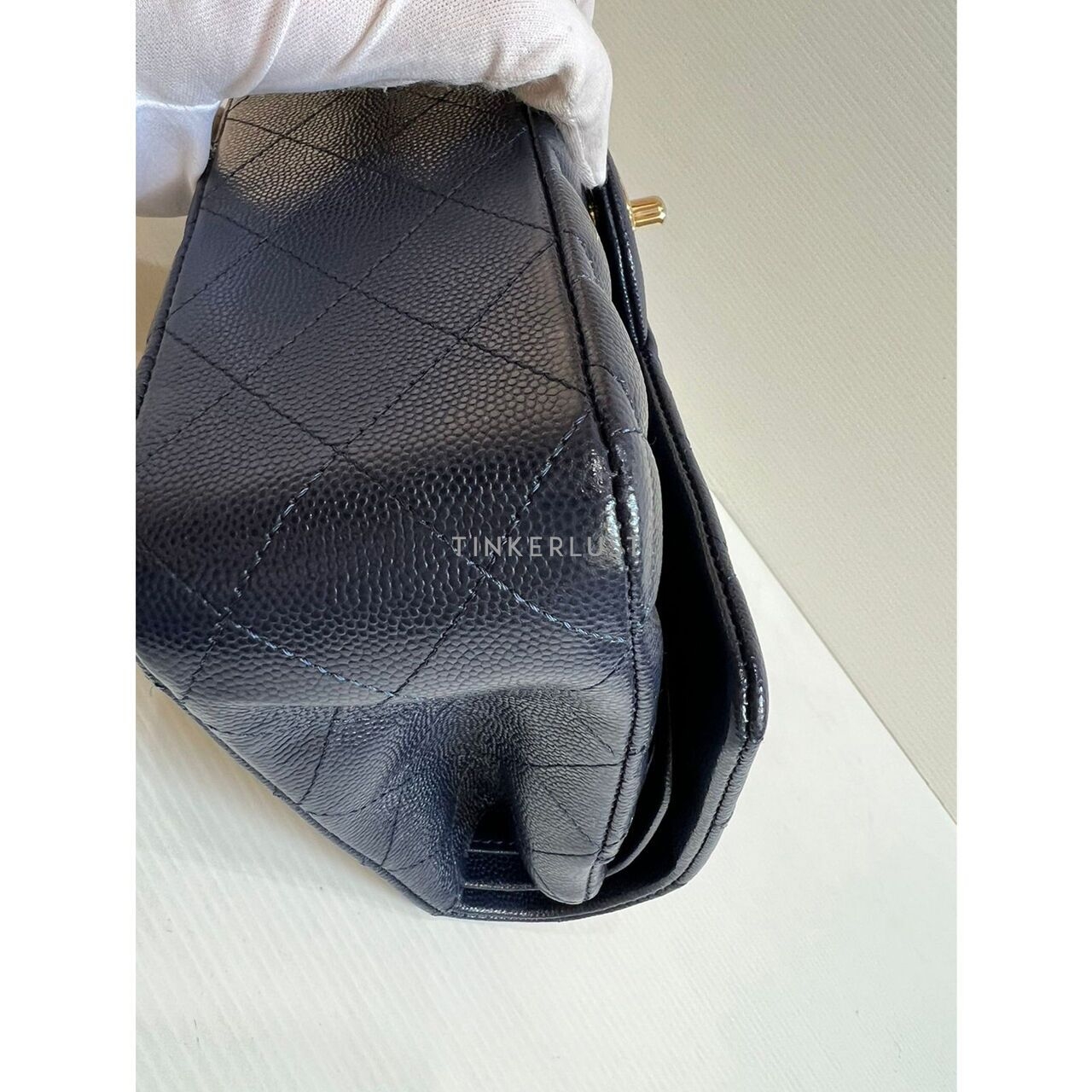 Chanel Classic Medium Navy Blue Caviar #29 LGHW Shoulder Bag