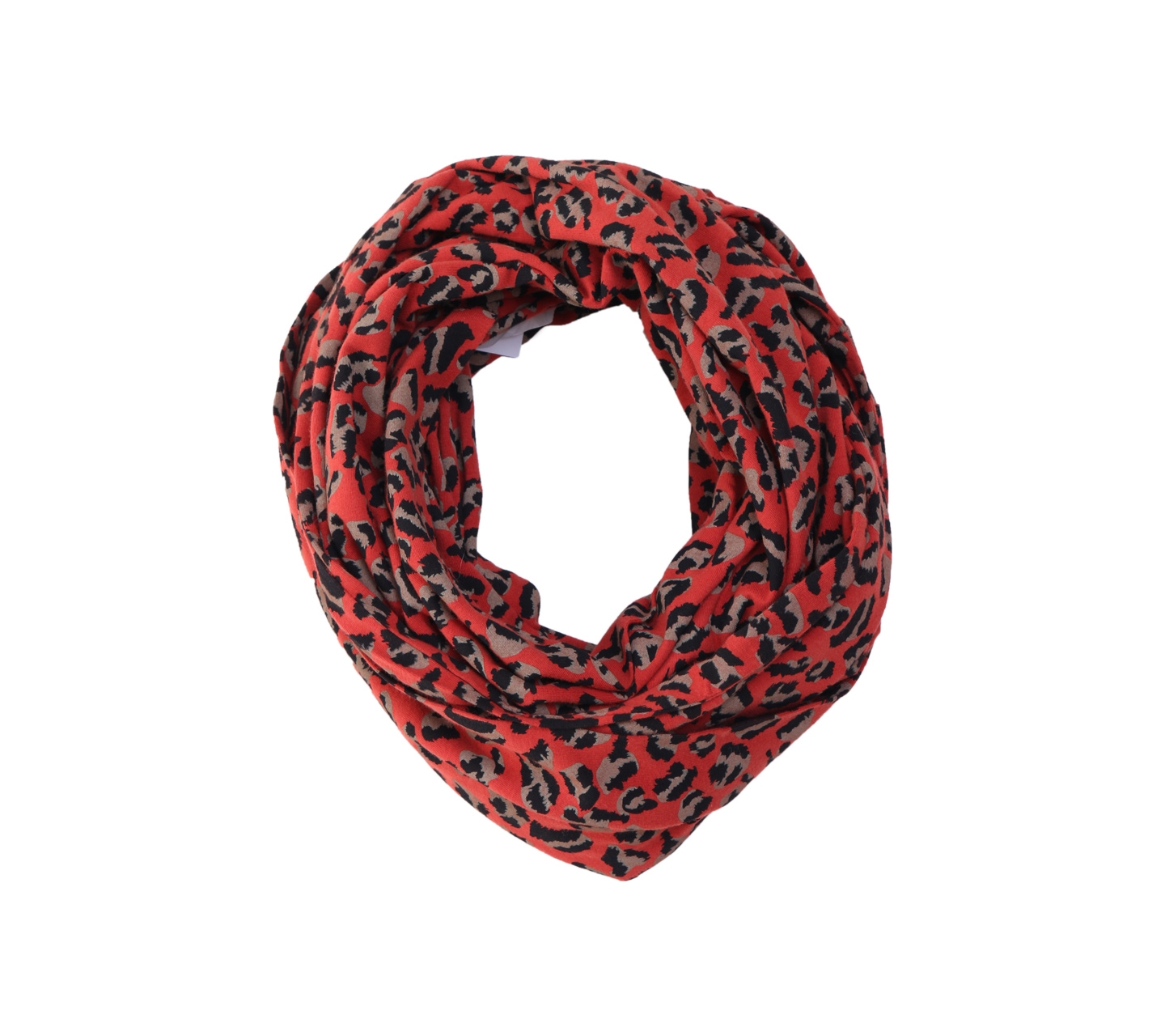 Yes or No Red Leopard Scarf