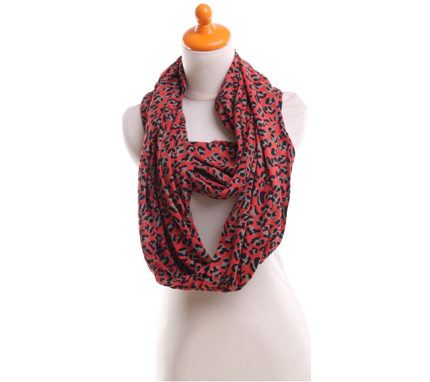 Yes or No Red Leopard Scarf