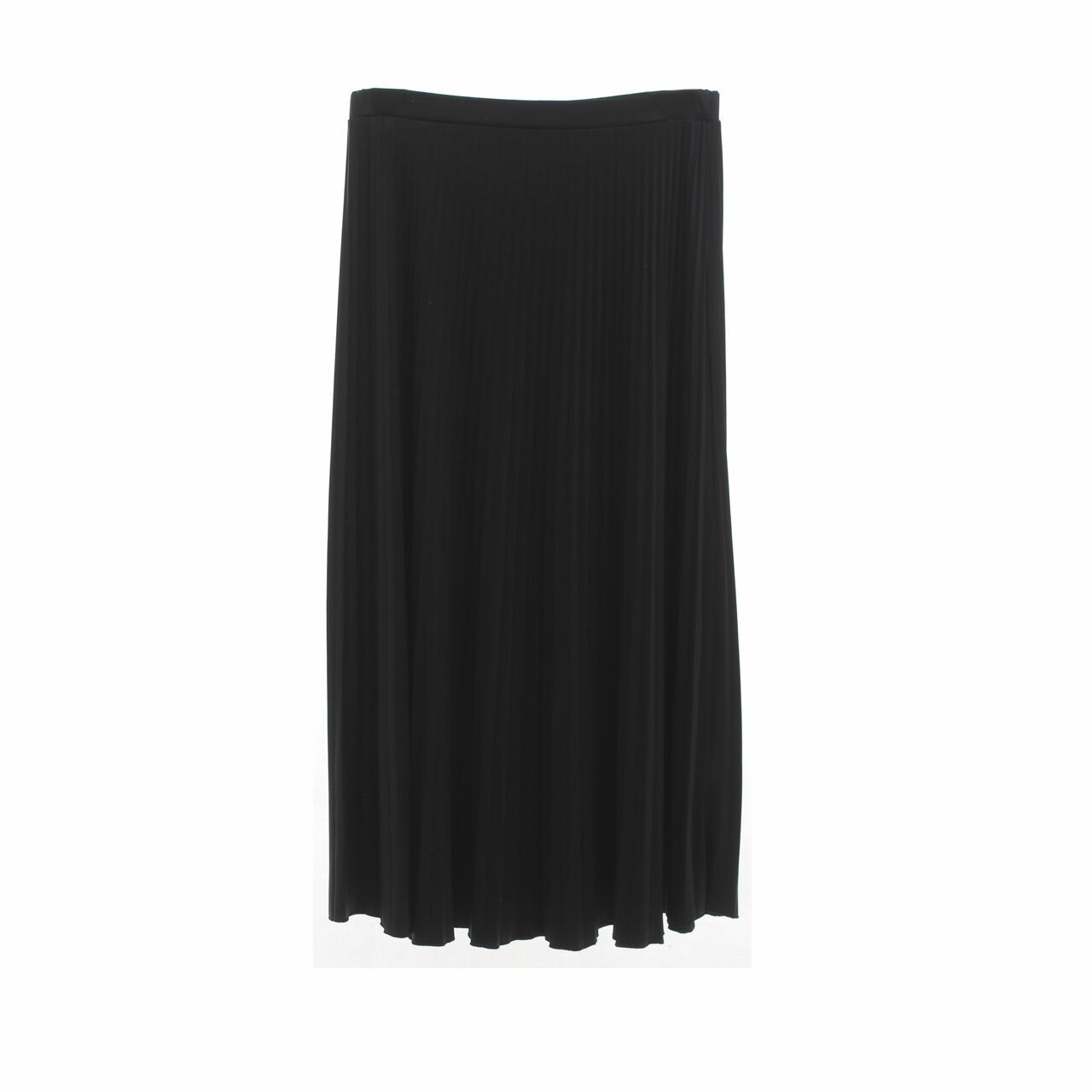 Vintage Treasure Black Pleats Midi Skirt