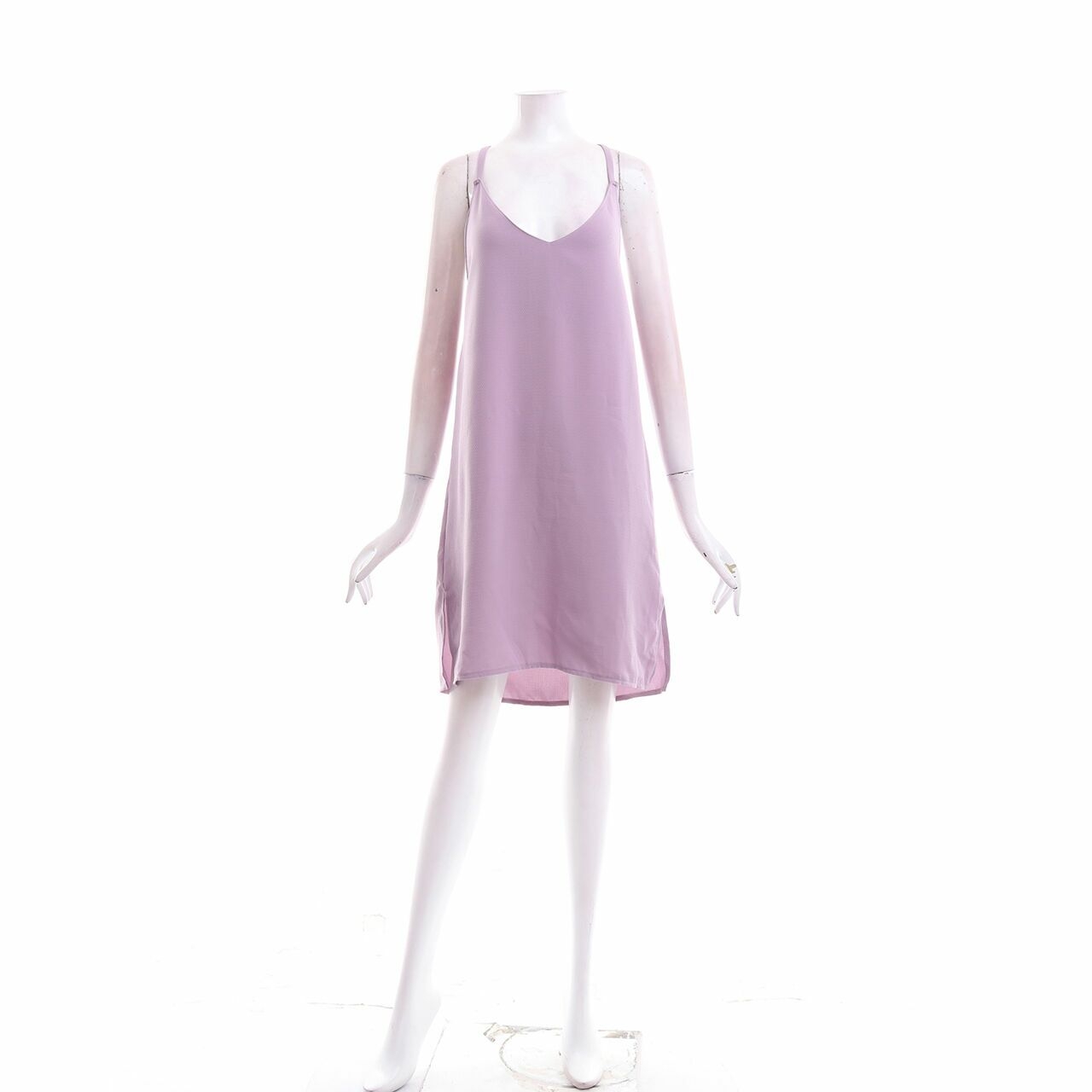 Lookboutiquestore Purple Slit Mini Dress