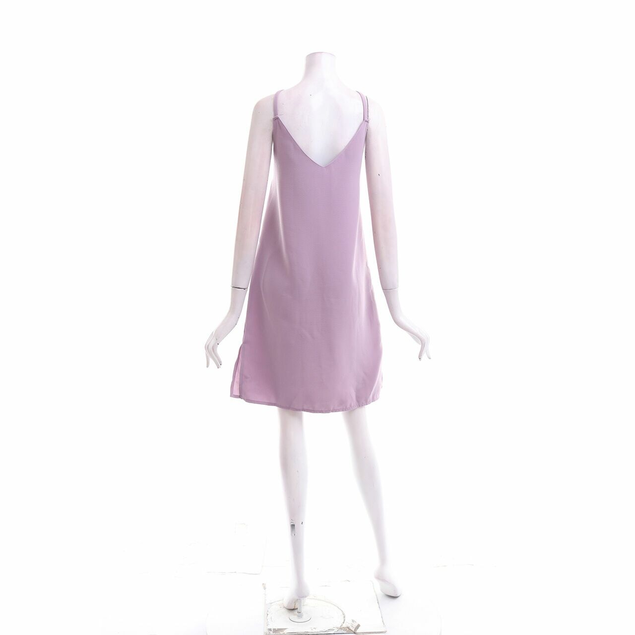 Lookboutiquestore Purple Slit Mini Dress