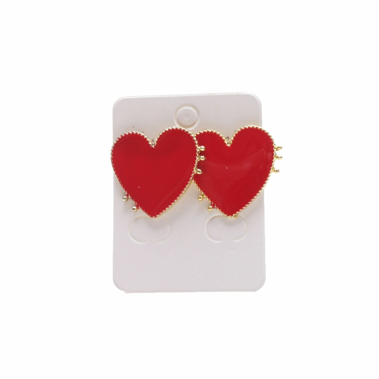 Private Collection Gold/Red Love Earring Jewellery