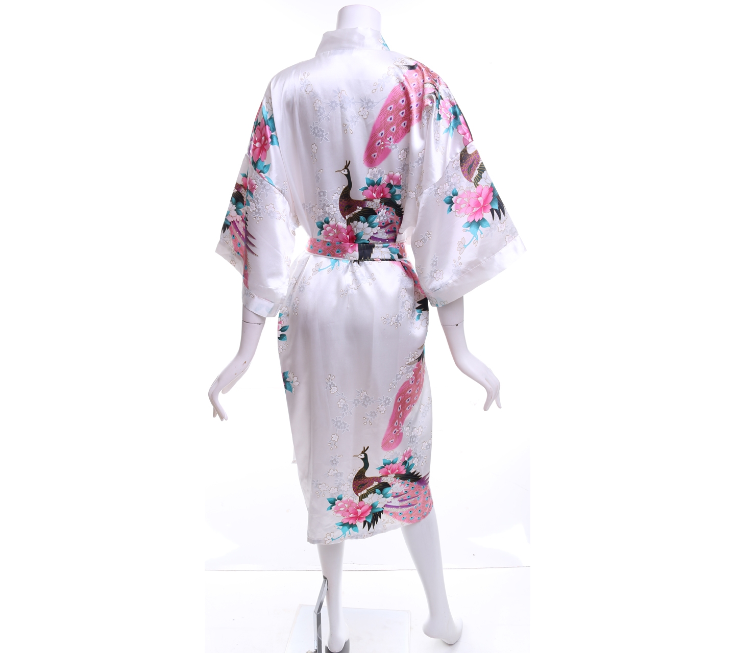 White Patterned Kimono Outerwear