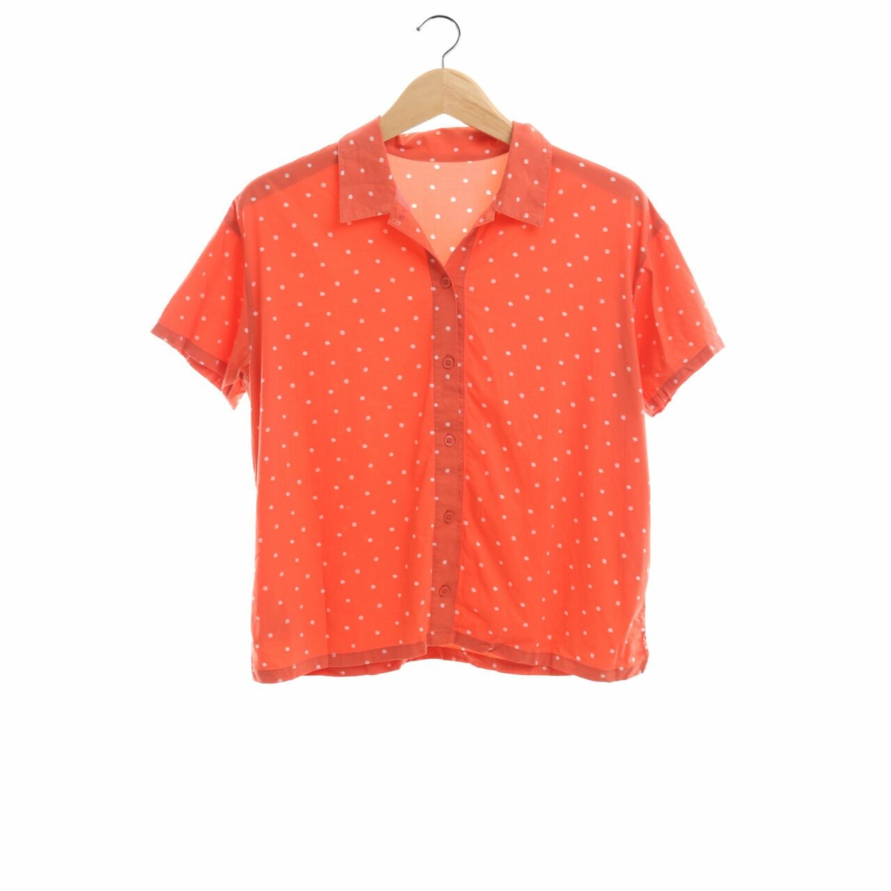 UNIQLO Orange Polkadots Shirt