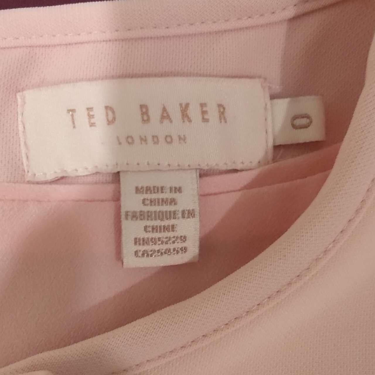 Ted Baker Dusty Pink & Brick Red Mini Dress