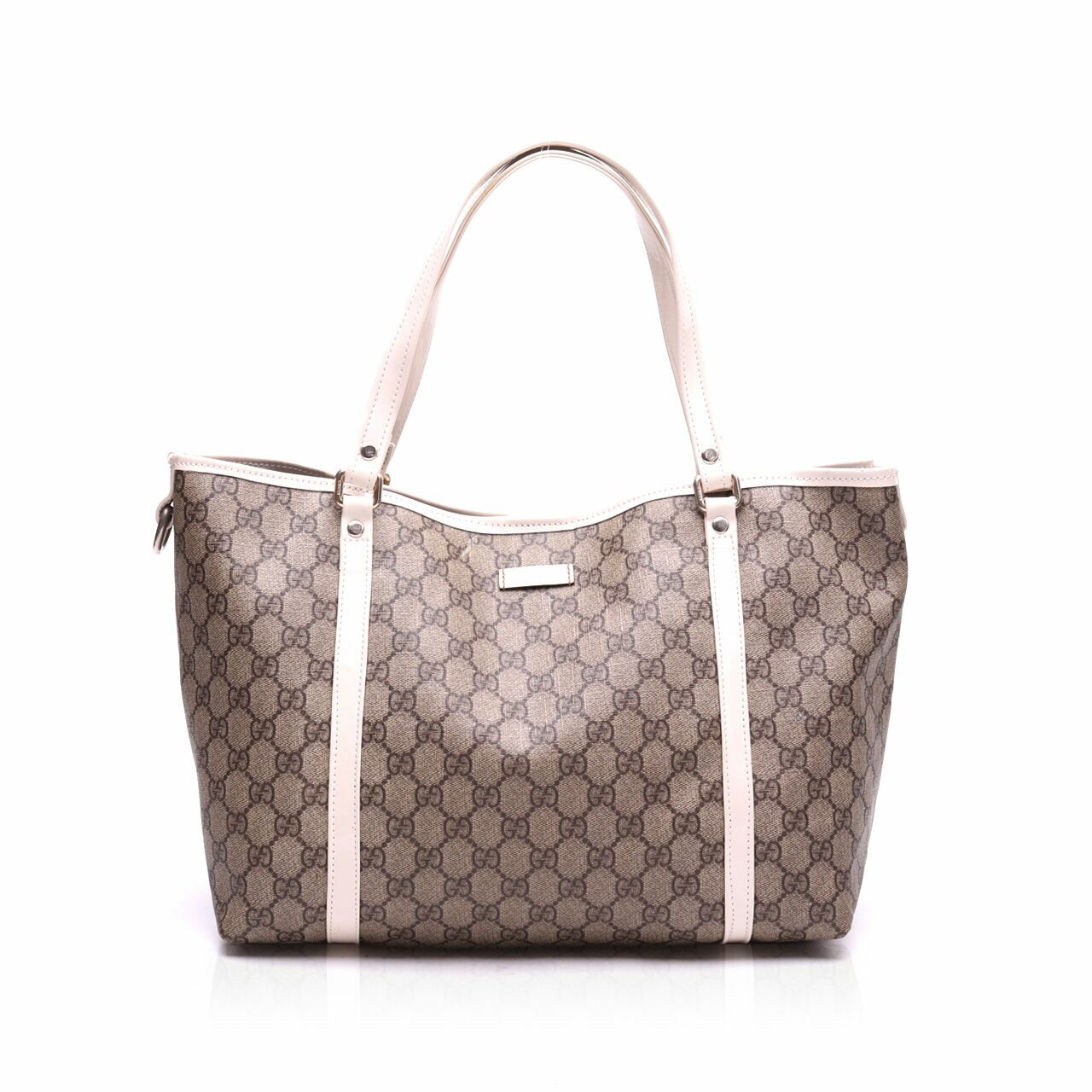 Gucci GG Monogram Brown/White Joy Tote Bag