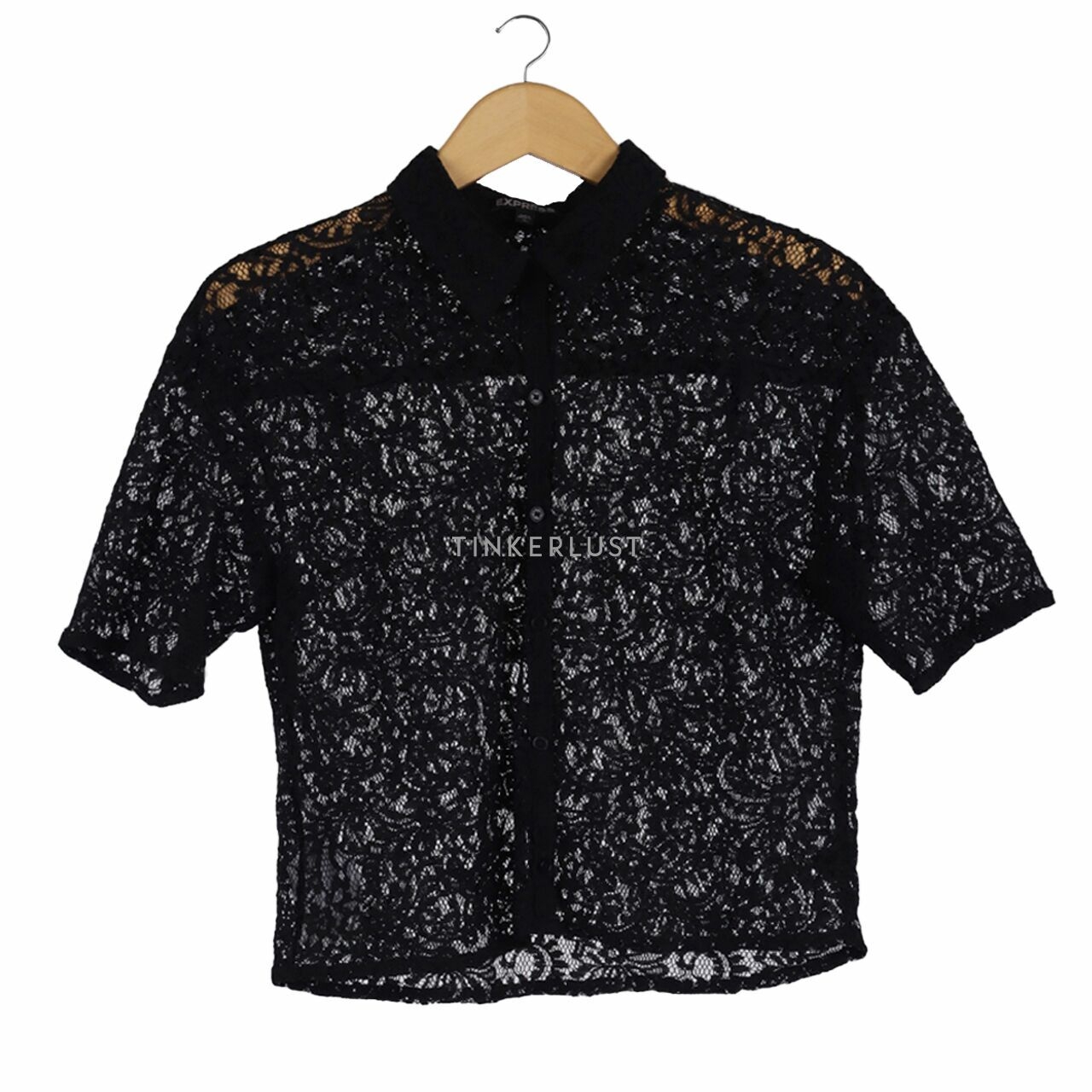 Express Black Lace Shirt