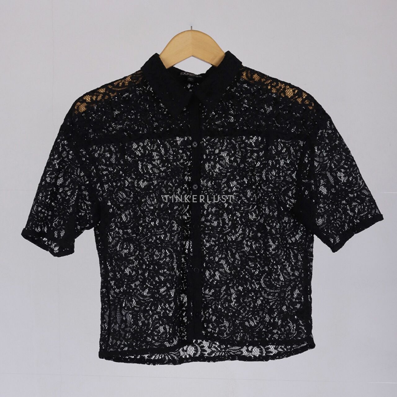 Express Black Lace Shirt