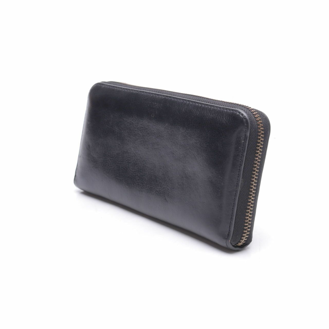 Fossil Sydney Leather Double Accordion Shell Black Wallet