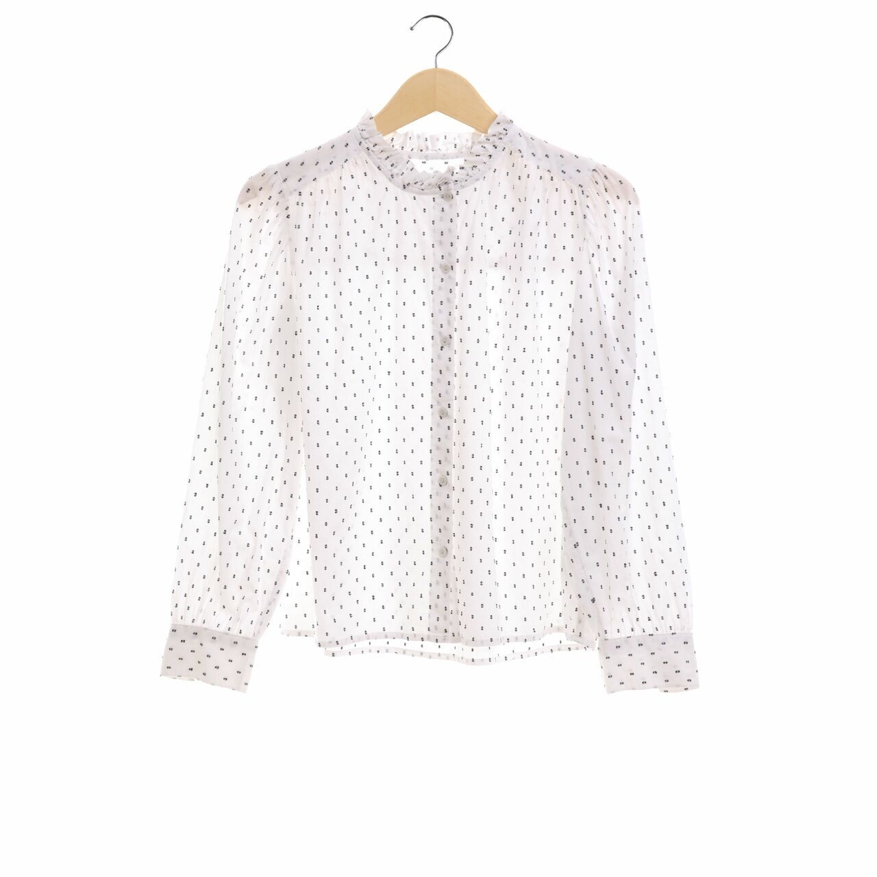 Marks & Spencer White Patterned Shirt
