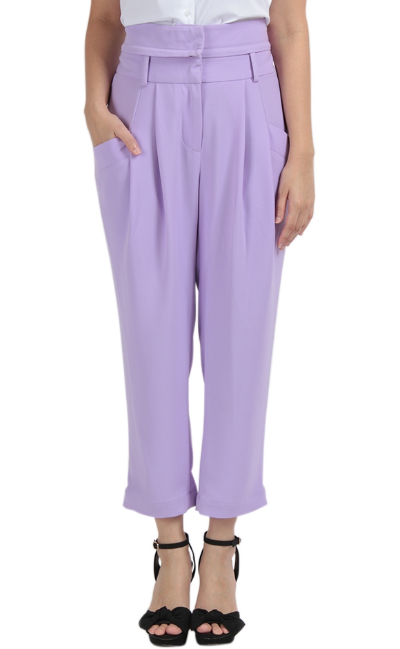 Purple High Waist Pants