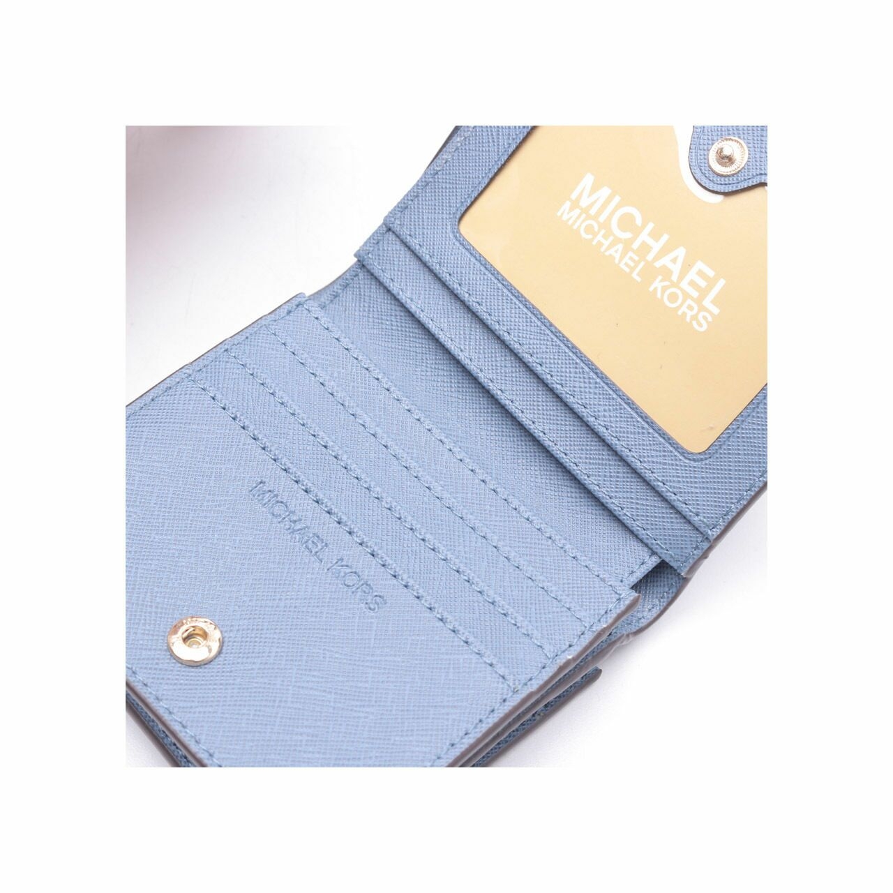 Michael Kors Fulton Carryall Blue Denim Card Case Wallet