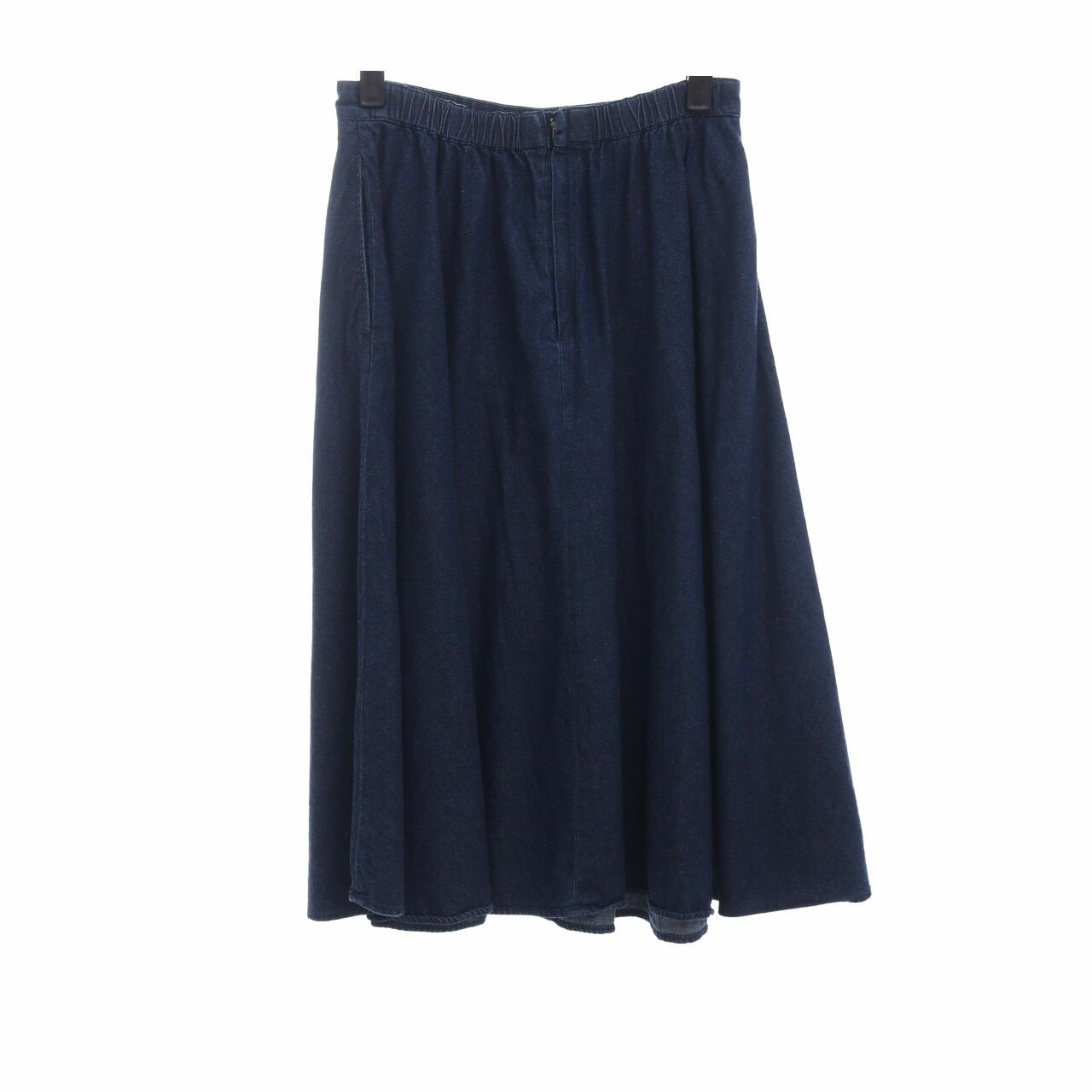 UNIQLO Blue Denim Midi Skirt