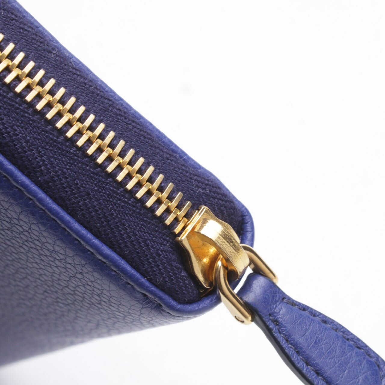 Prada Blue Zip Around Wallet
