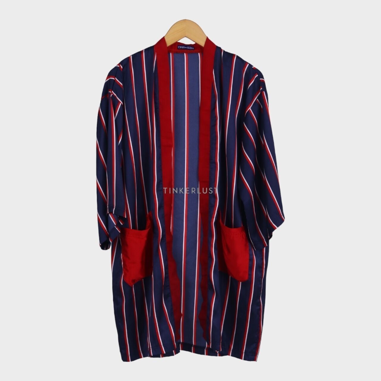 Private Collection Blue & Red Stripes Outerwear