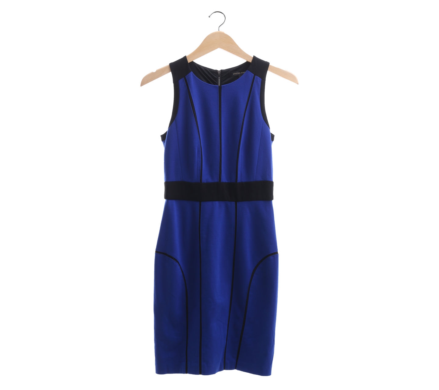 Cynthia Steffe Blue & Black Midi Dress