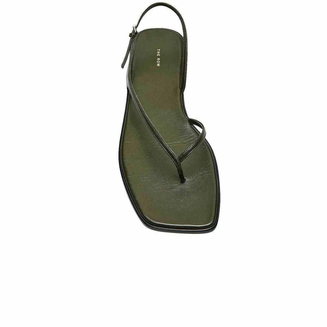 The Row Olive Sandals