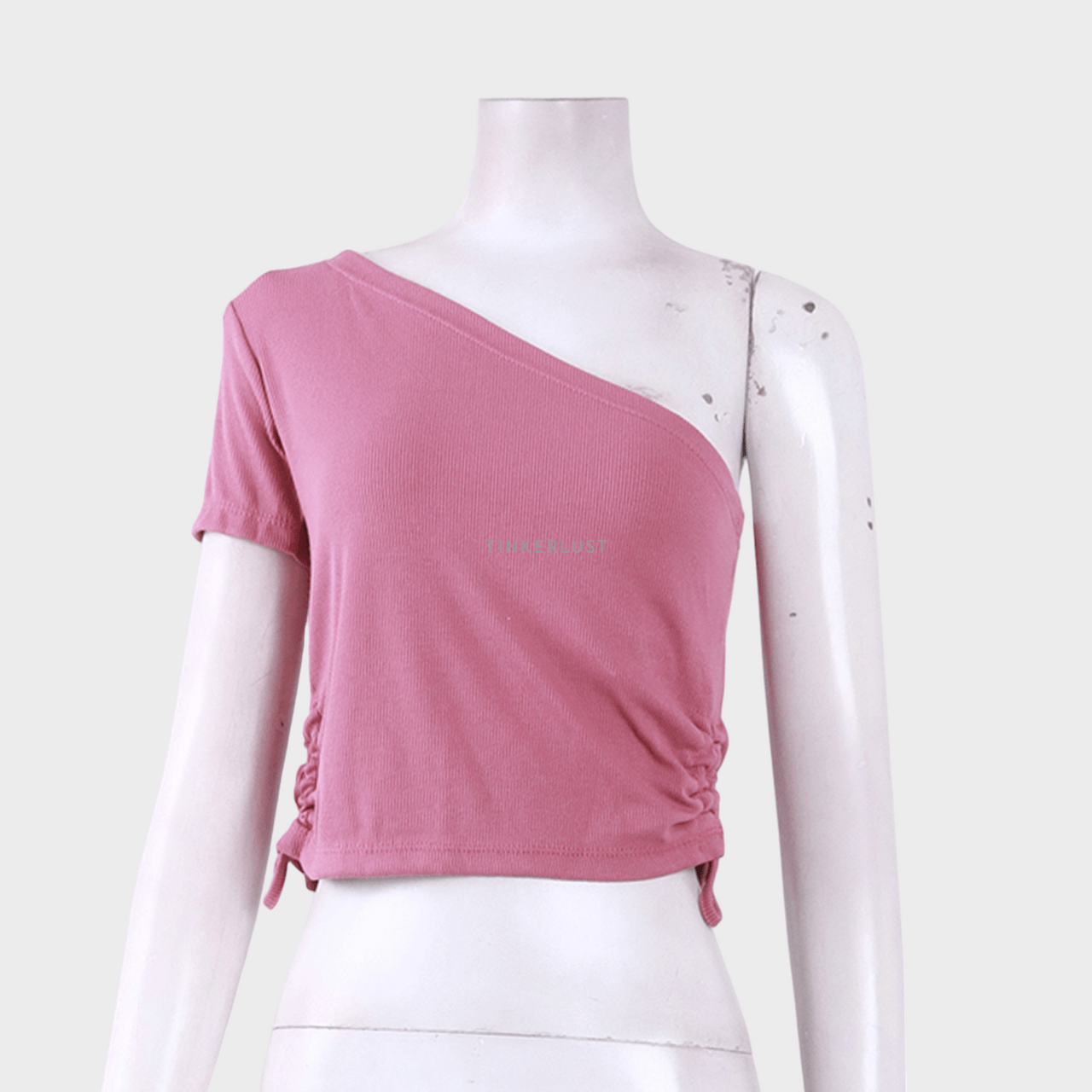 Pluffy's Choice Dusty Pink One Shoulder Blouse