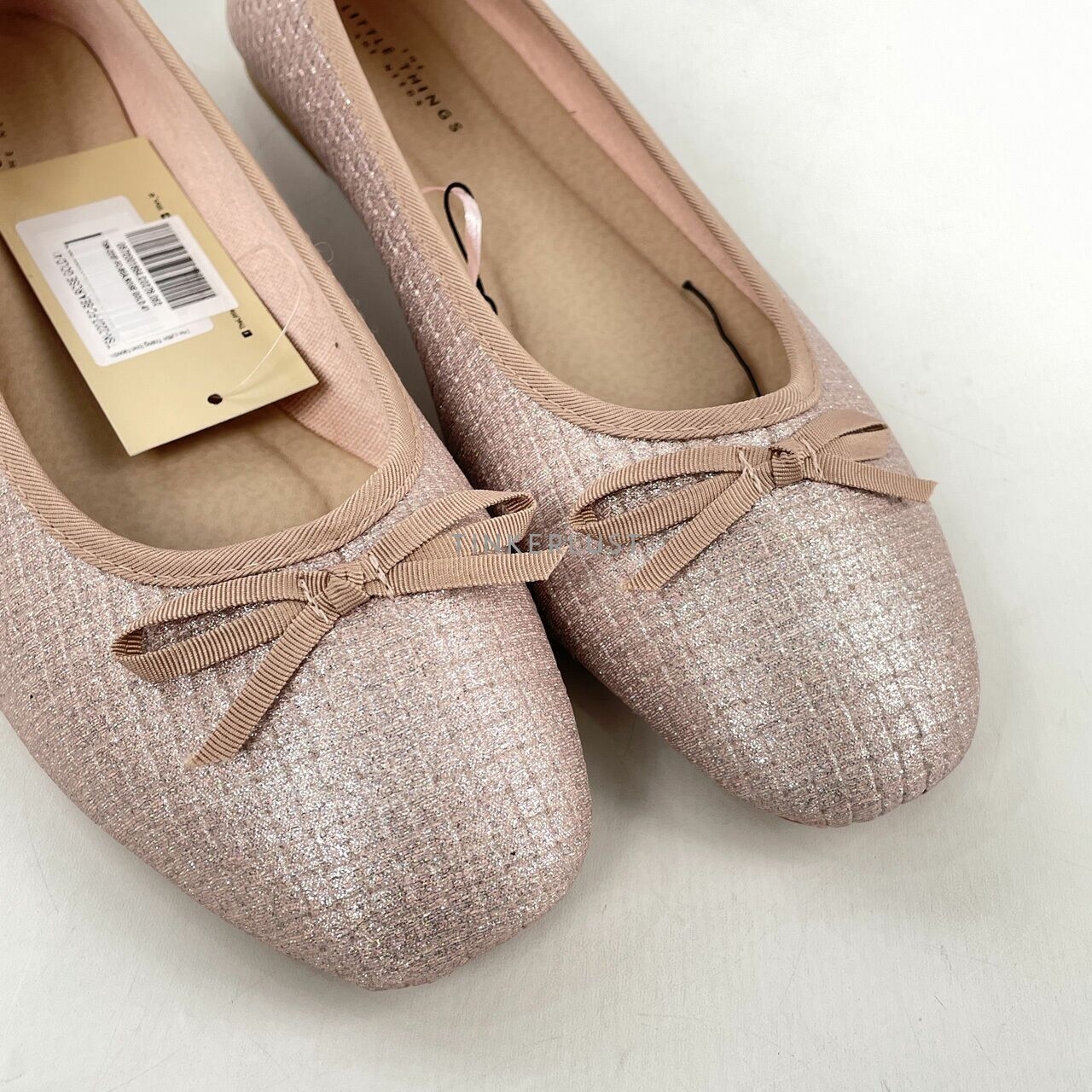The Little Things She Needs Rose Gold Glitter Flats