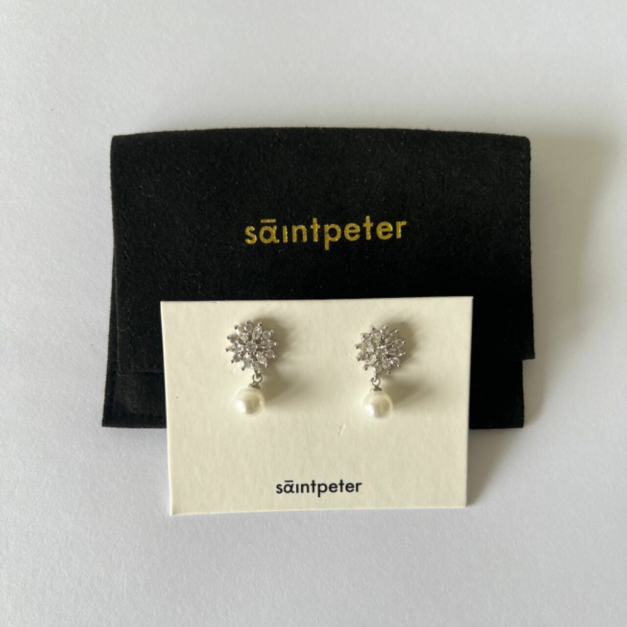Saintpeter Silver Snow Earrings