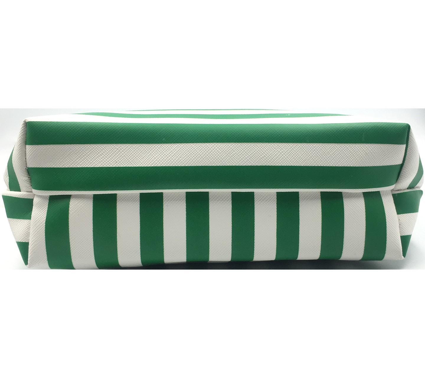 Mario Badascu Green & White Striped Pouch