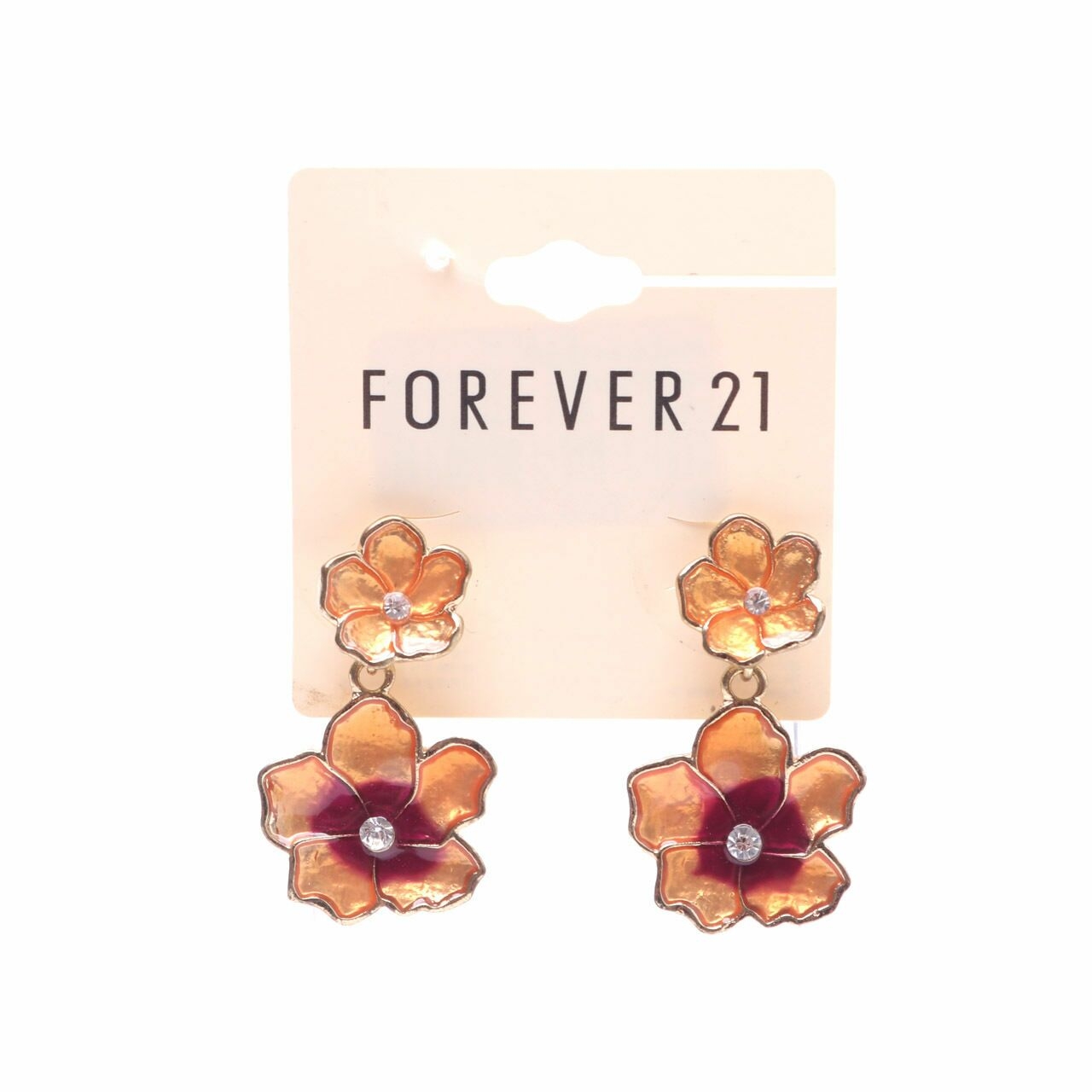 Forever 21 Mustard Floral Earrings Jewellery