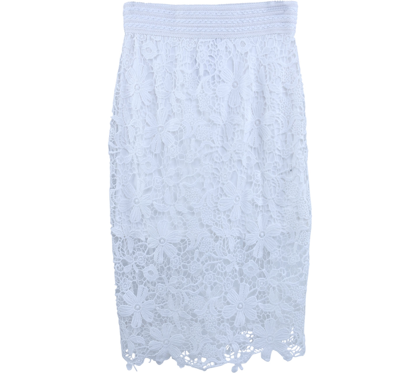 Sans Souci White Midi Skirt
