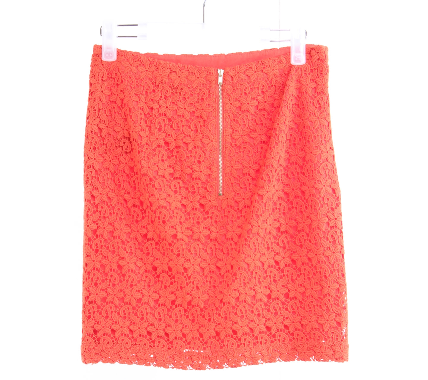 Forever 21 Orange Lace Mini Skirt