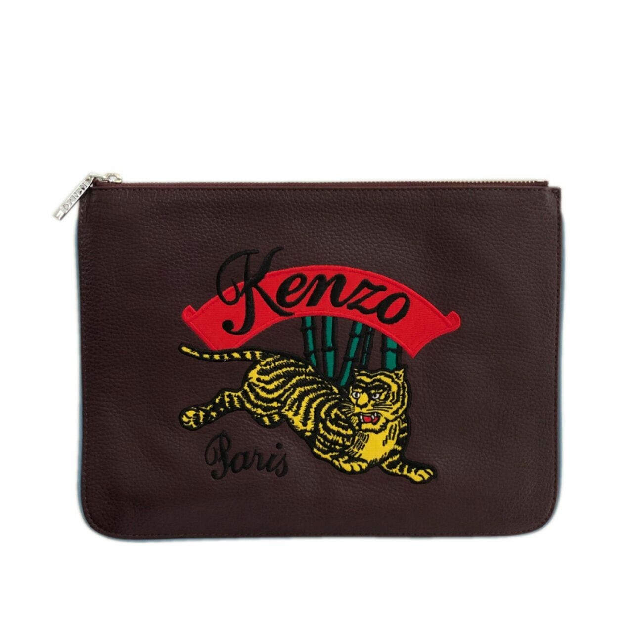 Kenzo Brown Jumping Tiger Clutch