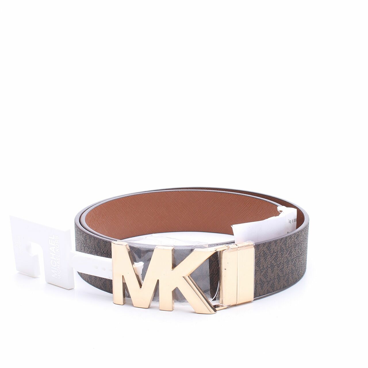 Michael Kors Brown Logo Buckle Belt