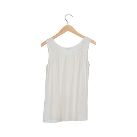 White and Gold Sleeveless Top