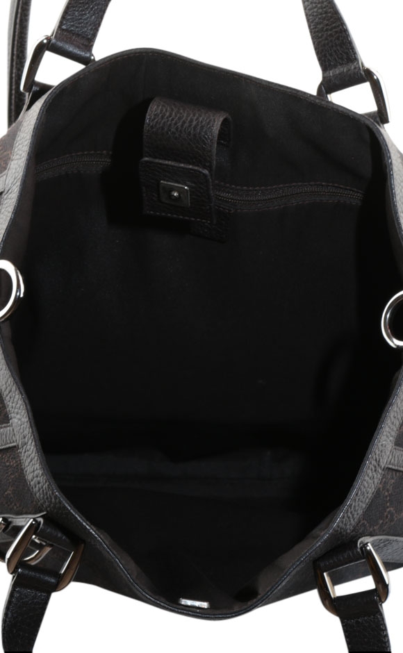 Gucci Black Monogram Canvas Shoulder Bag