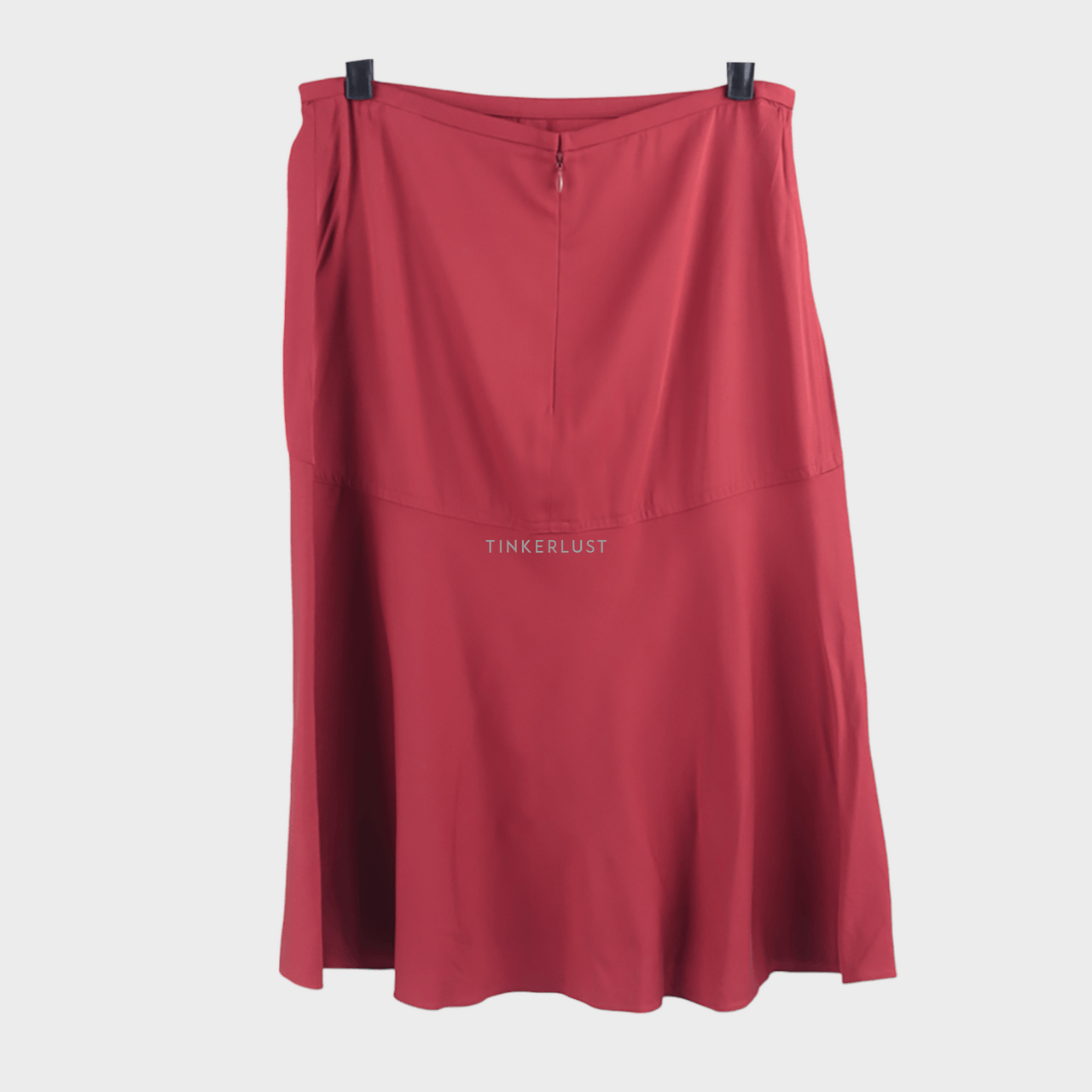DKNY Red Midi Skirt
