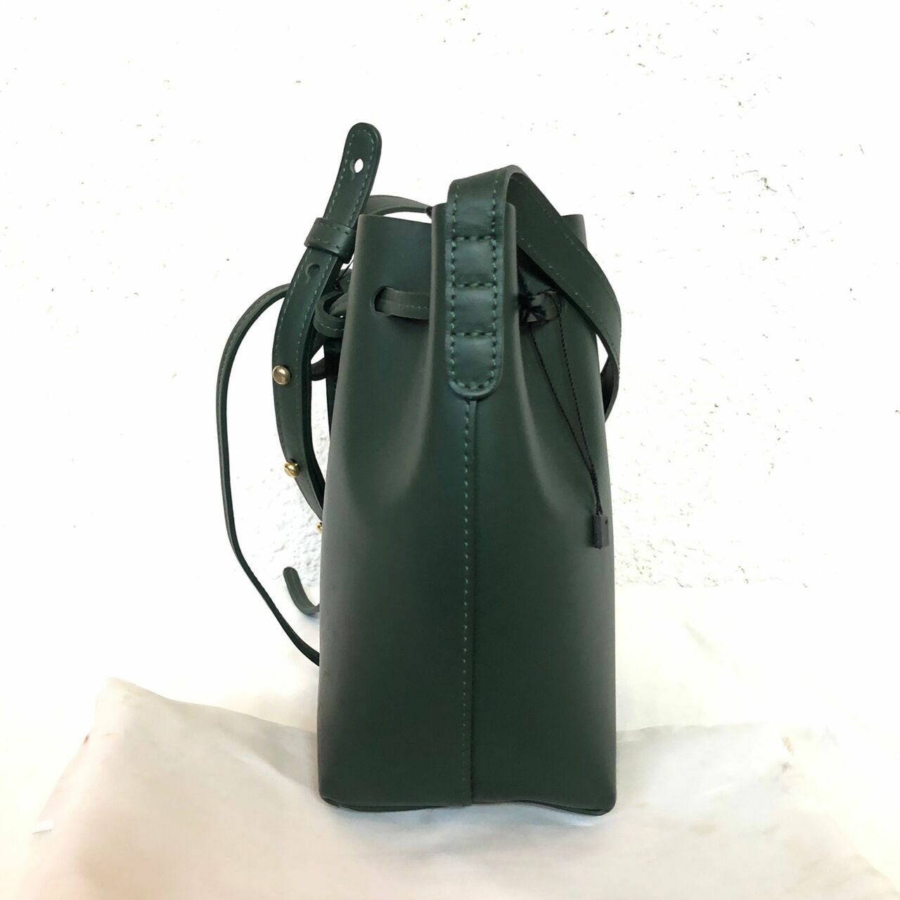 Mansur Gavriel Green Mini Bucket Shoulder Bag