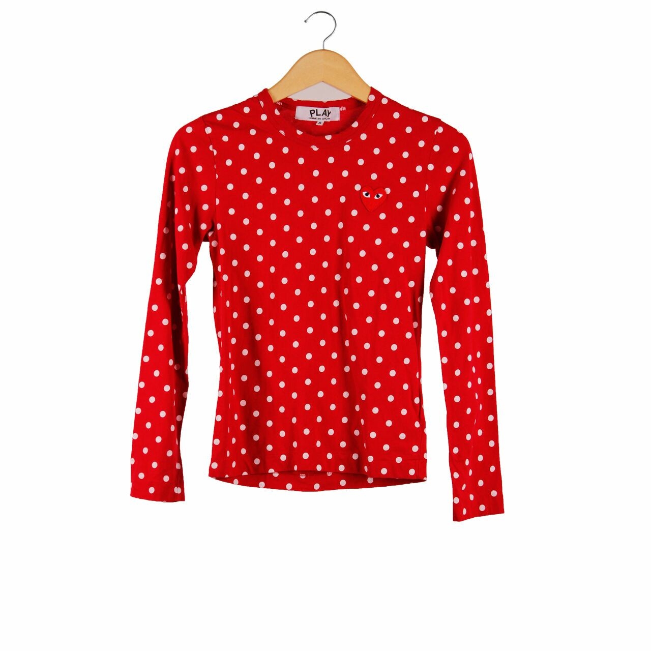 Play by Comme des Garcons Red Polkadots Long Sleeve Tshirt